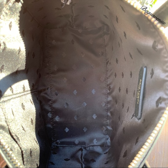 Kate spade NWT joeley glitter small black satchel - Picture 8 of 8